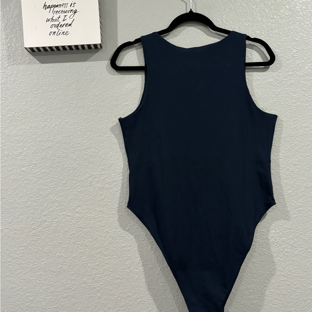 Navy Blue Sleeveless Bodysuit - Picture 5 of 7